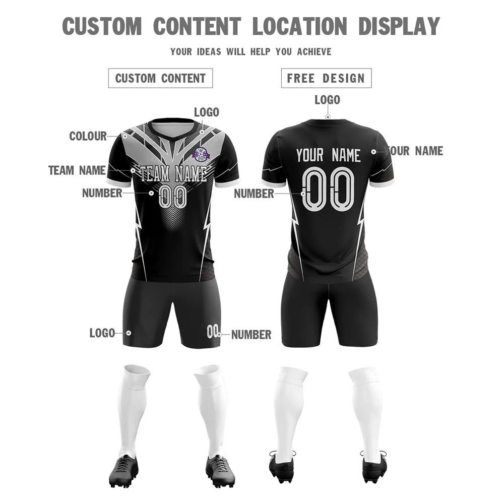 Personalized soccer jerseys with custom names and numbers