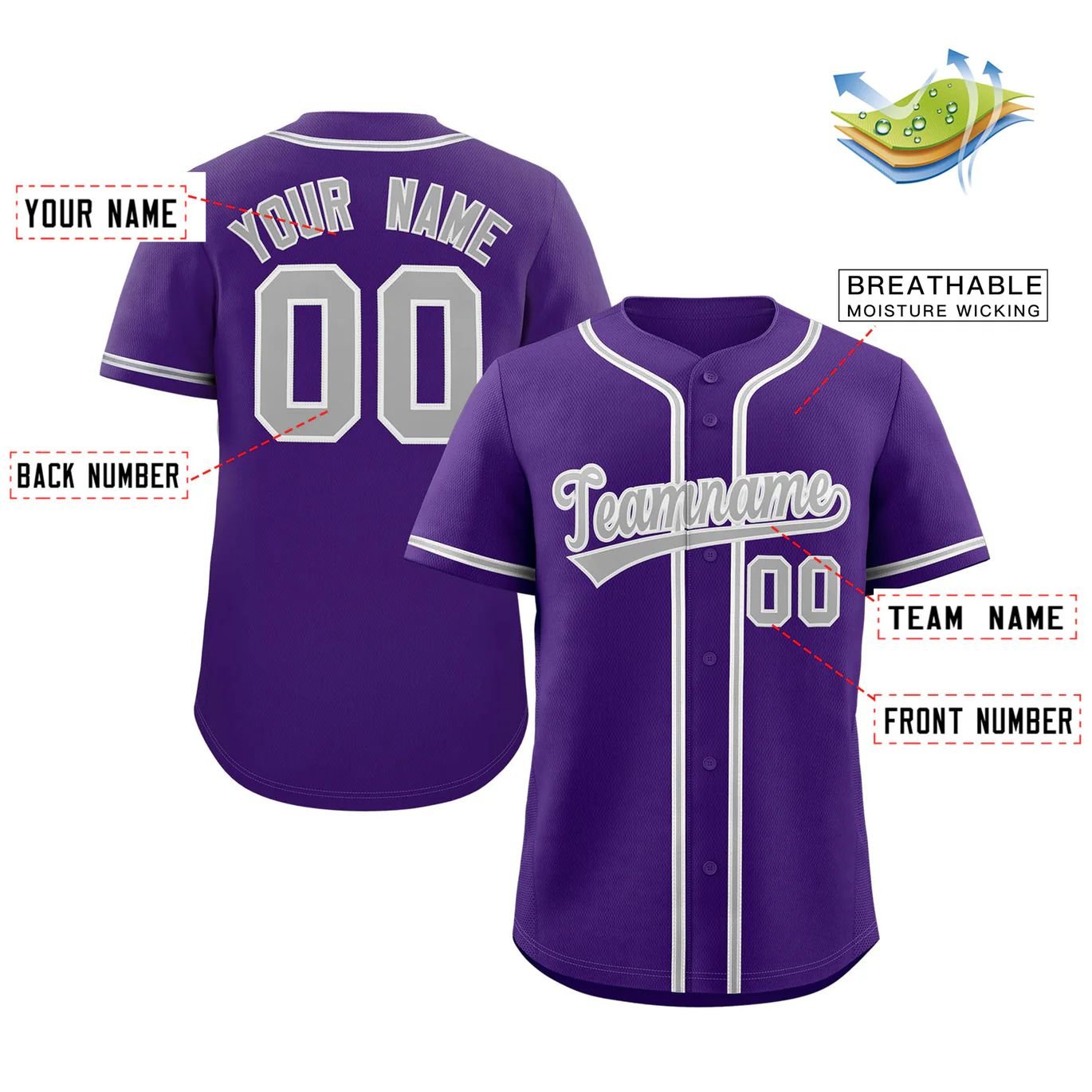 High-quality custom baseball jersey made in Sialkot by Xperimenterz